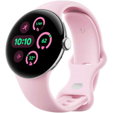 Смарт годинник Google Pixel Watch 3 Wi-Fi LTE 41mm Polished Silver/Rose Quartz Band JP 840353907416