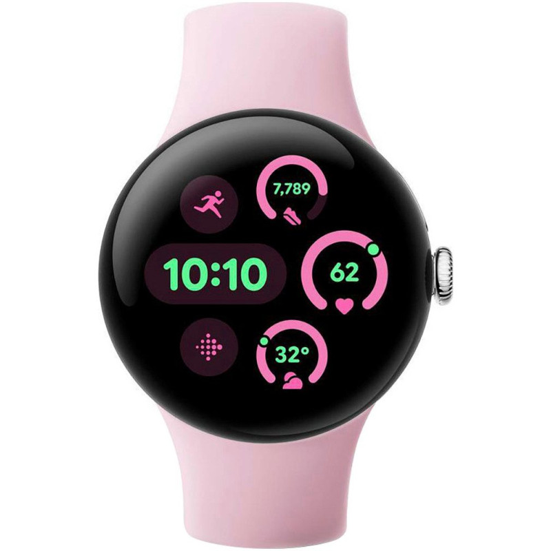 Смарт годинник Google Pixel Watch 3 Wi-Fi LTE 41mm Polished Silver/Rose Quartz Band JP 840353907416
