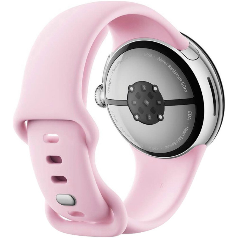 Смарт годинник Google Pixel Watch 3 Wi-Fi LTE 41mm Polished Silver/Rose Quartz Band JP 840353907416