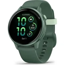 Смарт часы Garmin Vivoactive 6 Metallic Jasper Green with Jasper Green Silicone Band (010-02985-42)