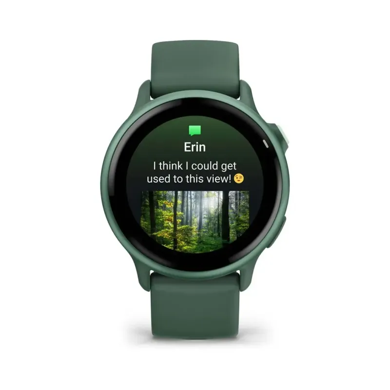 Смарт часы Garmin Vivoactive 6 Metallic Jasper Green with Jasper Green Silicone Band (010-02985-42)