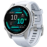 Смарт часы Garmin Fenix 8 43mm AMOLED Silver with Whitestone Silicone Band (010-02903-00/06)