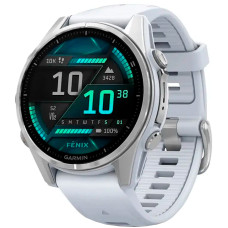 Смарт часы Garmin Fenix 8 43mm AMOLED Silver with Whitestone Silicone Band (010-02903-00/06)