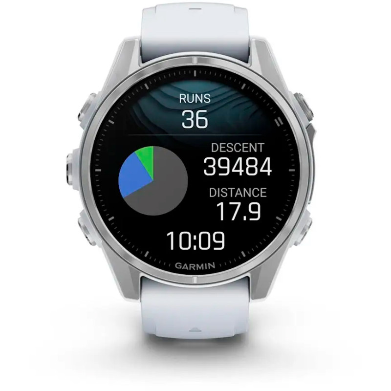 Смарт часы Garmin Fenix 8 43mm AMOLED Silver with Whitestone Silicone Band (010-02903-00/06)