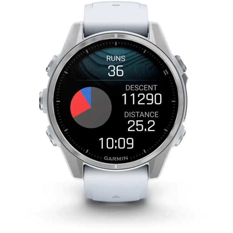 Смарт часы Garmin Fenix 8 43mm AMOLED Silver with Whitestone Silicone Band (010-02903-00/06)