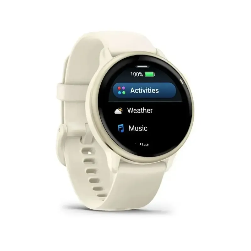 Смарт часы Garmin Vivoactive 6 Lunar Gold with Bone Silicone Band (010-02985-41)