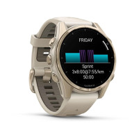 Смарт годинник Garmin Fenix 8 43mm AMOLED Sapphire Soft Gold w. Fog Gray/Dark Sandstone S. Band (010-02903-10/11/18)