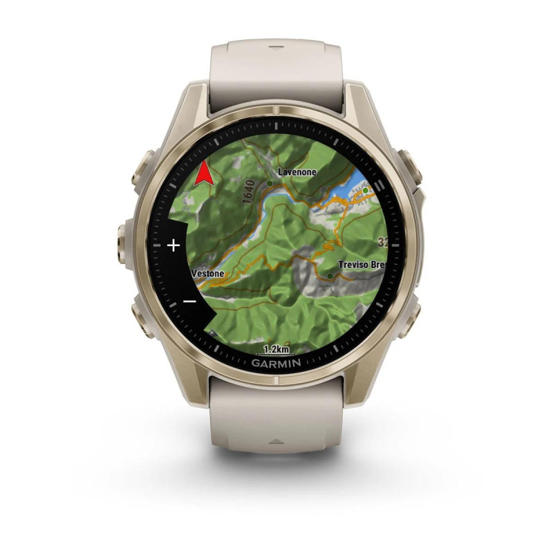 Смарт часы Garmin Fenix 8 43mm AMOLED Sapphire Soft Gold w. Fog Gray/Dark Sandstone S. Band (010-02903-10/11/18)