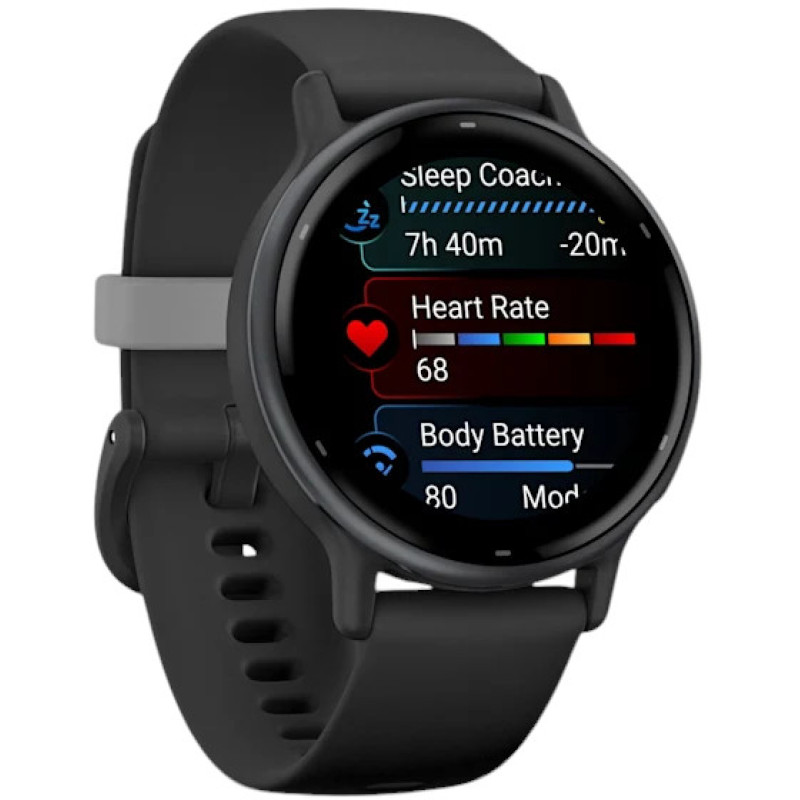 Смарт часы Garmin vivoactive 5 Slate Aluminum Bezel with Black Case and Silicone Band (010-02862-10/50/5A)