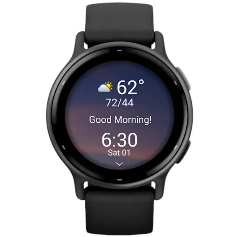 Смарт годинник Garmin vivoactive 5 Slate Aluminum Bezel with Black Case and Silicone Band (010-02862-10/50/5A)