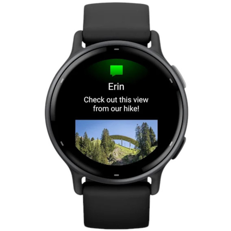 Смарт часы Garmin vivoactive 5 Slate Aluminum Bezel with Black Case and Silicone Band (010-02862-10/50/5A)