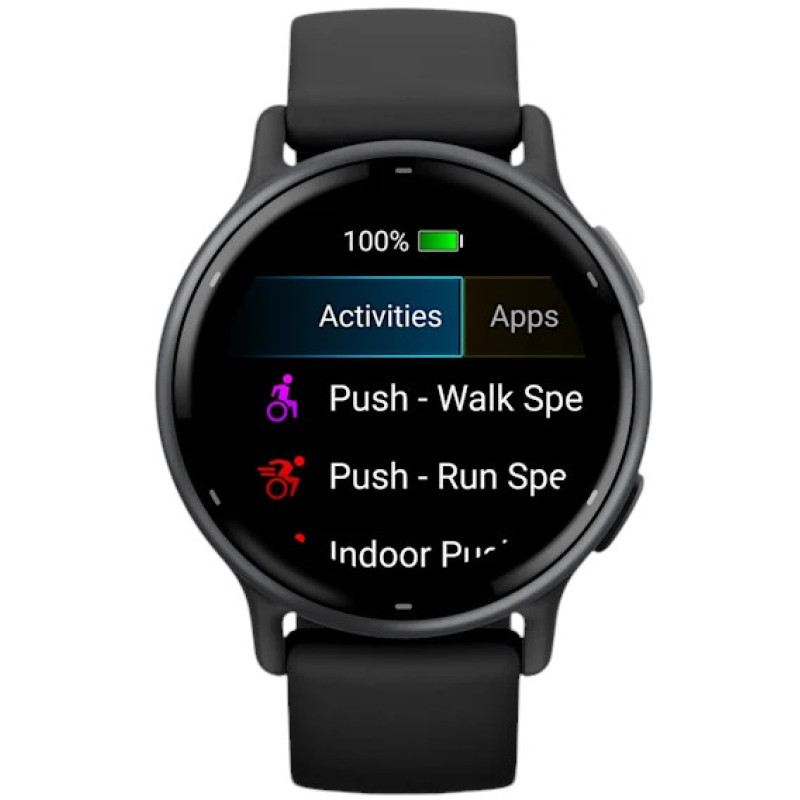 Смарт часы Garmin vivoactive 5 Slate Aluminum Bezel with Black Case and Silicone Band (010-02862-10/50/5A)