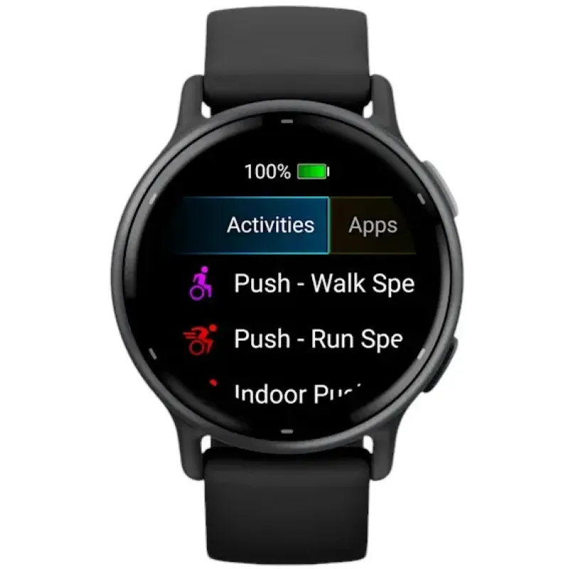 Смарт годинник Garmin vivoactive 5 Slate Aluminum Bezel with Black Case and Silicone Band (010-02862-10/50/5A)