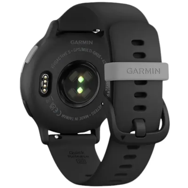 Смарт годинник Garmin vivoactive 5 Slate Aluminum Bezel with Black Case and Silicone Band (010-02862-10/50/5A)