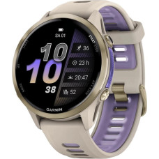 Смарт часы Garmin Forerunner 970 French Gray Soft Gold Titanium with French Gray/Translucent Indigo Silicone with Soft Gold Buckle (010-02969-62)