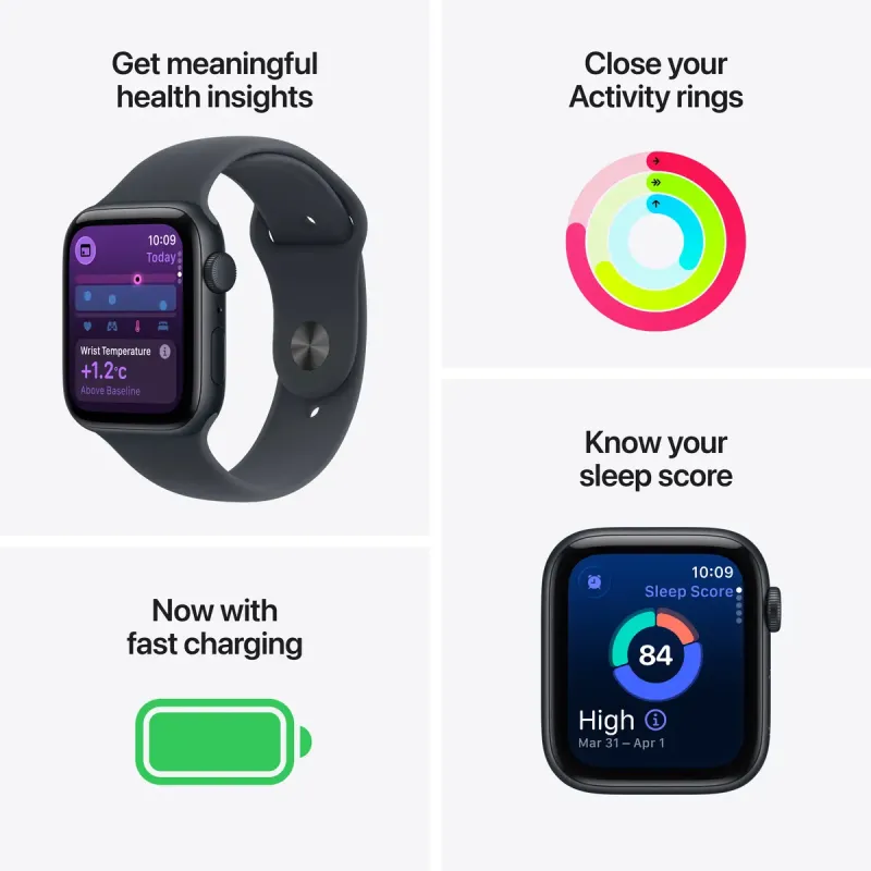Смарт часы Apple Watch SE 3 GPS 44mm Starlight Alu. Case w. Starlight S. Band - S/M (MEHG4RK/A)