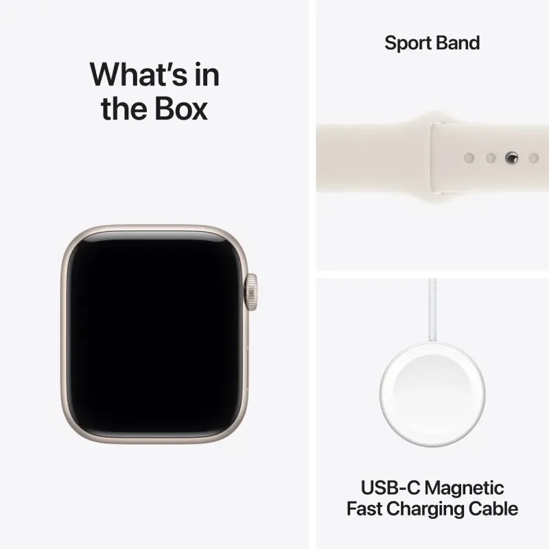 Смарт часы Apple Watch SE 3 GPS 44mm Starlight Alu. Case w. Starlight S. Band - S/M (MEHG4RK/A)