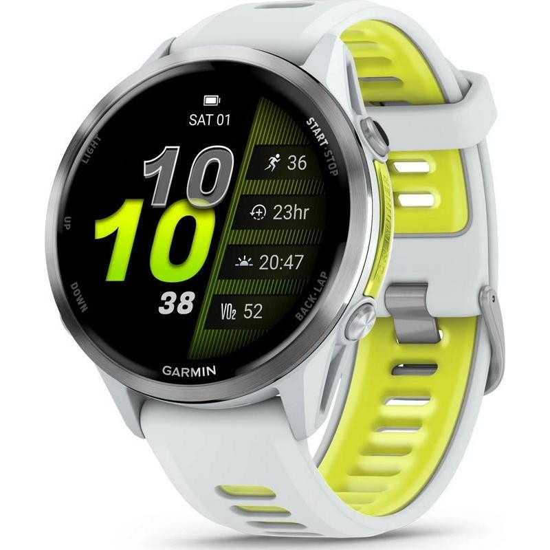 Смарт часы Garmin Forerunner 970 Titanium w. Whitestone Case and Whitestone/T. Amp Yellow Band (010-02969-01/11/61)
