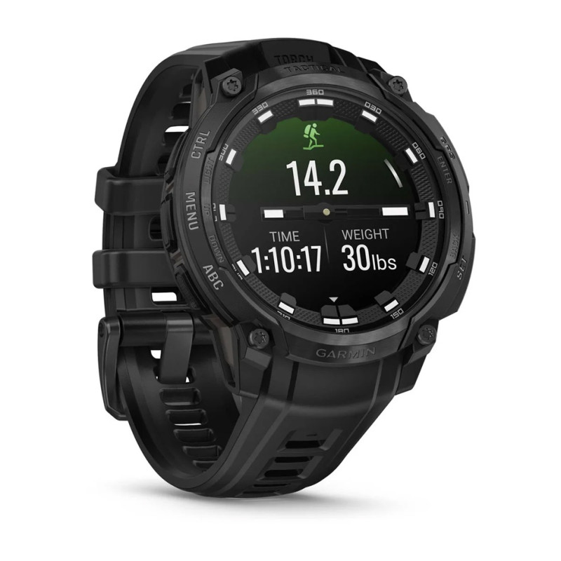 Смарт годинник Garmin Instinct Crossover AMOLED Tactical Black with Black Silicone (010-03398-42)