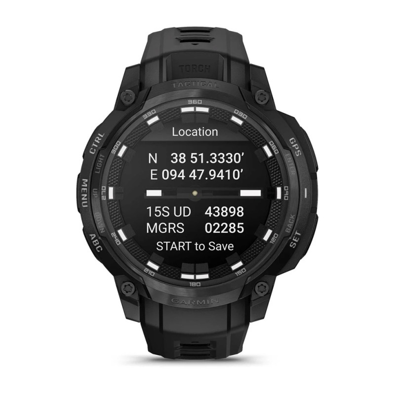 Смарт годинник Garmin Instinct Crossover AMOLED Tactical Black with Black Silicone (010-03398-42)