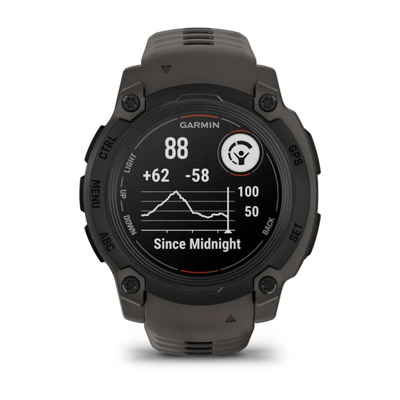 Смарт годинник Garmin Instinct Crossover AMOLED Tactical Black with Black Silicone (010-03398-42)