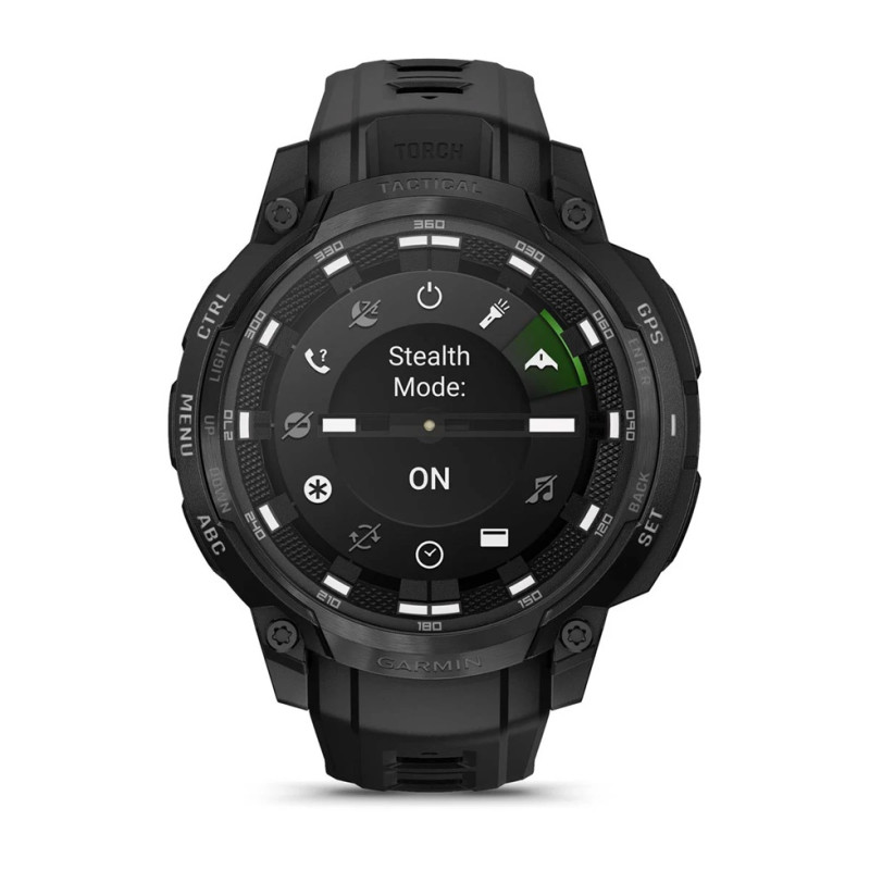 Смарт годинник Garmin Instinct Crossover AMOLED Tactical Black with Black Silicone (010-03398-42)