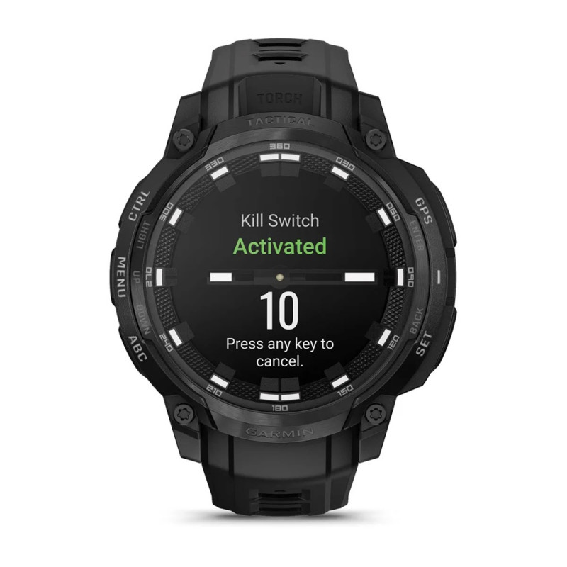 Смарт годинник Garmin Instinct Crossover AMOLED Tactical Black with Black Silicone (010-03398-42)