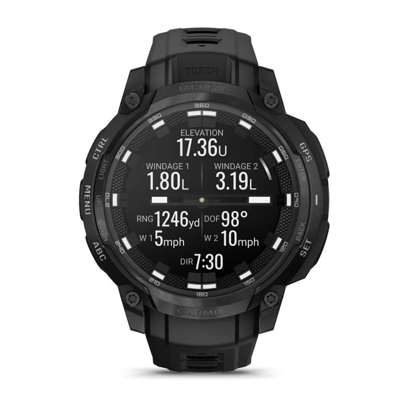 Смарт годинник Garmin Instinct Crossover AMOLED Tactical Black with Black Silicone (010-03398-42)