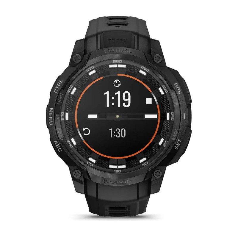 Смарт годинник Garmin Instinct Crossover AMOLED Tactical Black with Black Silicone (010-03398-42)