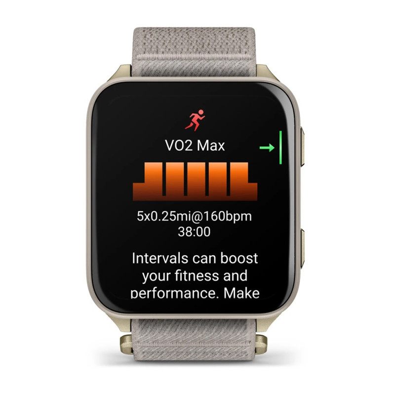 Смарт часы Garmin Venu X1 Soft Gold Titanium with French Grey Nylon (010-02980-33)