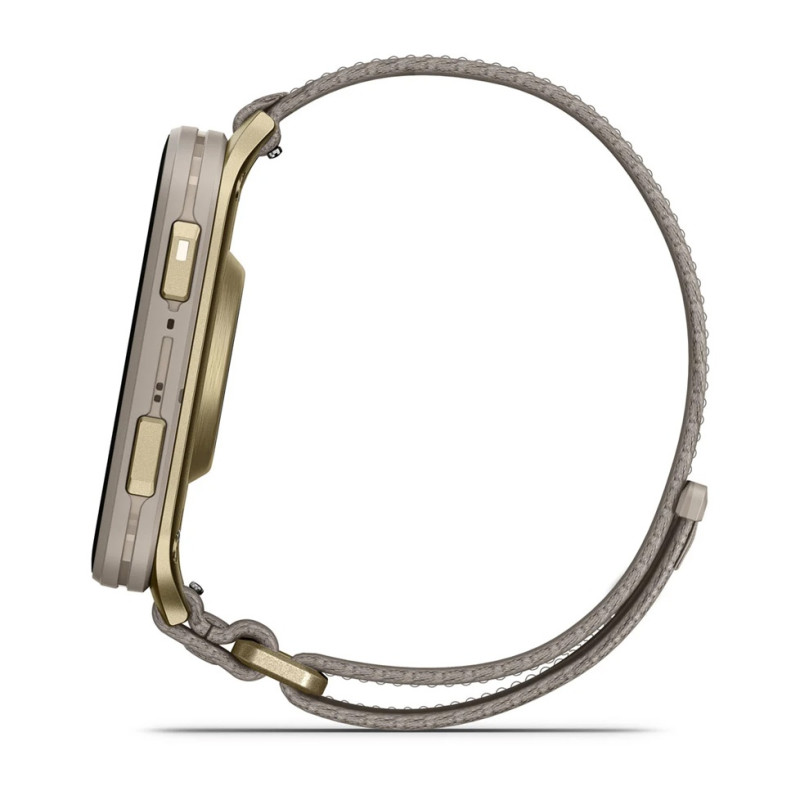 Смарт часы Garmin Venu X1 Soft Gold Titanium with French Grey Nylon (010-02980-33)