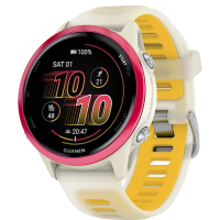 Смарт часы Garmin Forerunner 570 42mm Raspberry Aluminum w. Translucent Bone/Mango Band (010-02970-02/42)