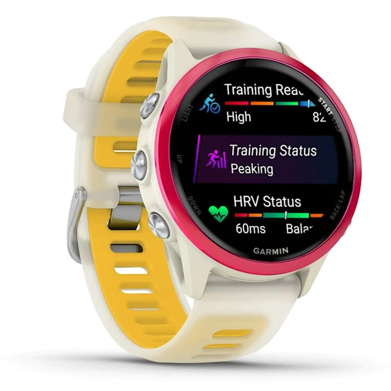 Смарт часы Garmin Forerunner 570 42mm Raspberry Aluminum w. Translucent Bone/Mango Band (010-02970-02/42)