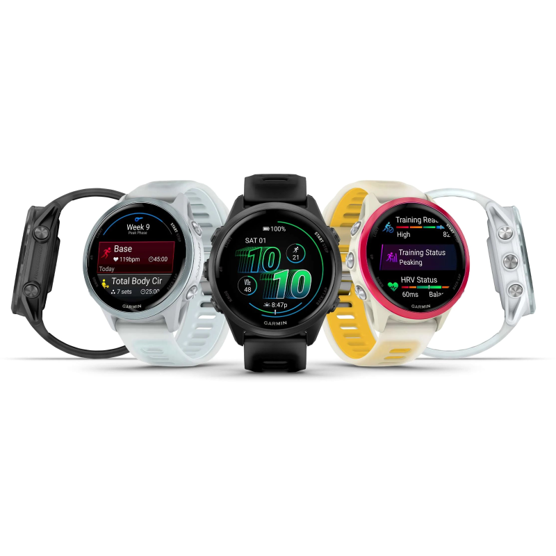 Смарт часы Garmin Forerunner 570 42mm Raspberry Aluminum w. Translucent Bone/Mango Band (010-02970-02/42)