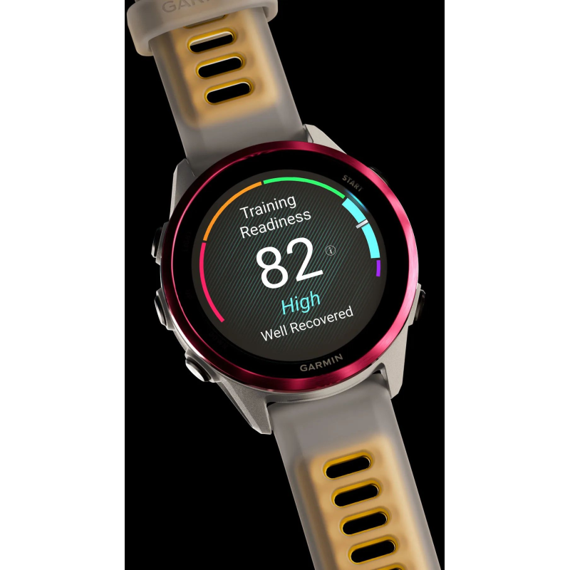 Смарт часы Garmin Forerunner 570 42mm Raspberry Aluminum w. Translucent Bone/Mango Band (010-02970-02/42)