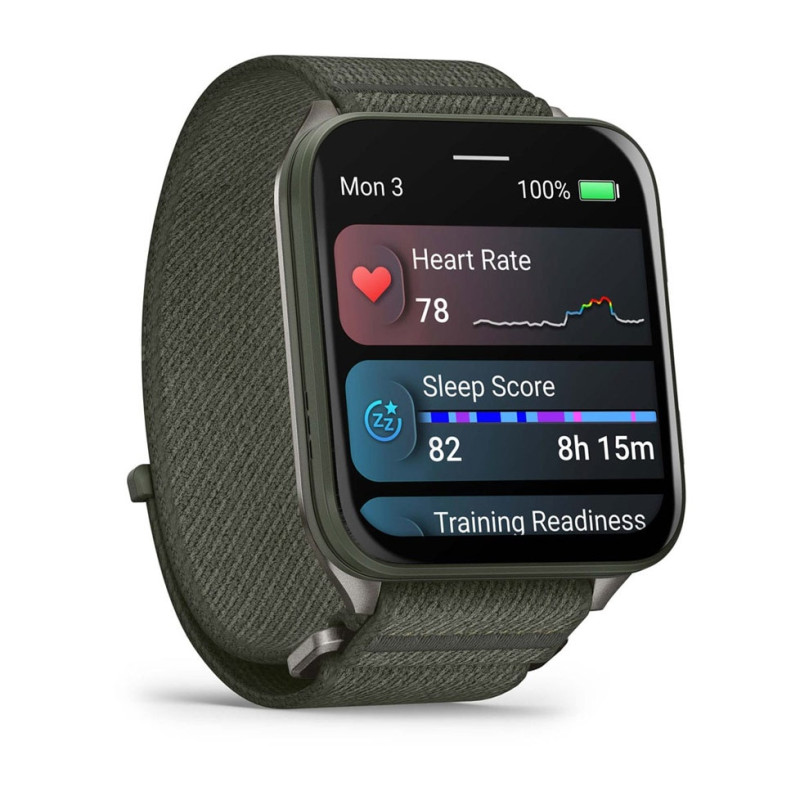 Смарт часы Garmin Venu X1 Moss Titanium with Moss Nylon (010-02980-23)