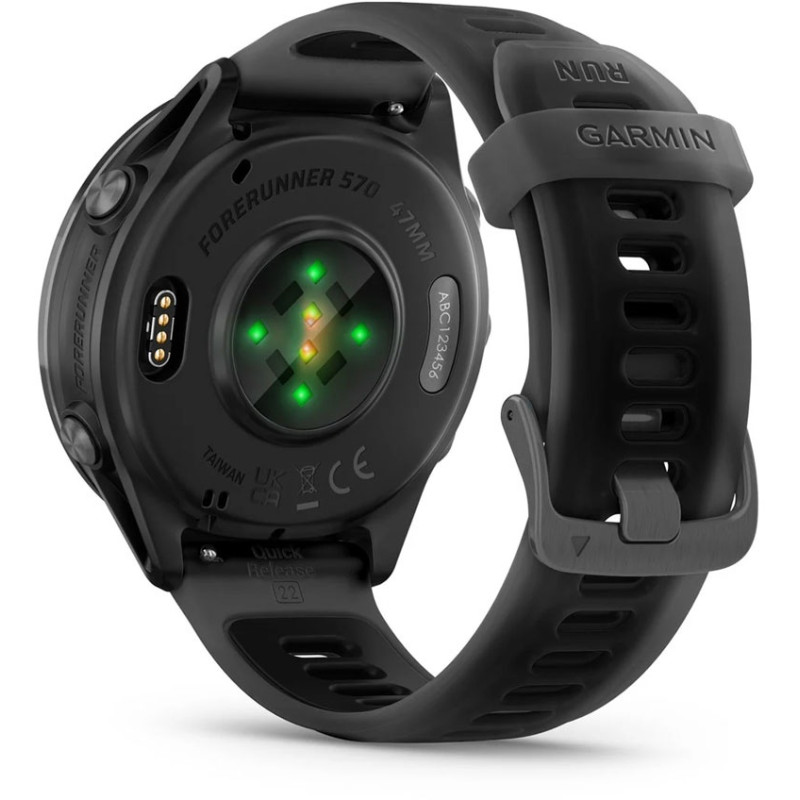 Смарт часы Garmin Forerunner 570 47mm Slate Gray Aluminum w. Translucent Black/Black Band (010-02971-00/40)