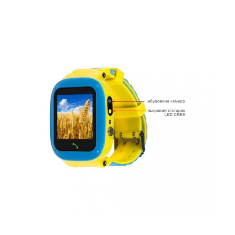 Смарт часы AmiGo GO004 Splashproof Camera+LED GLORY Blue-Yellow