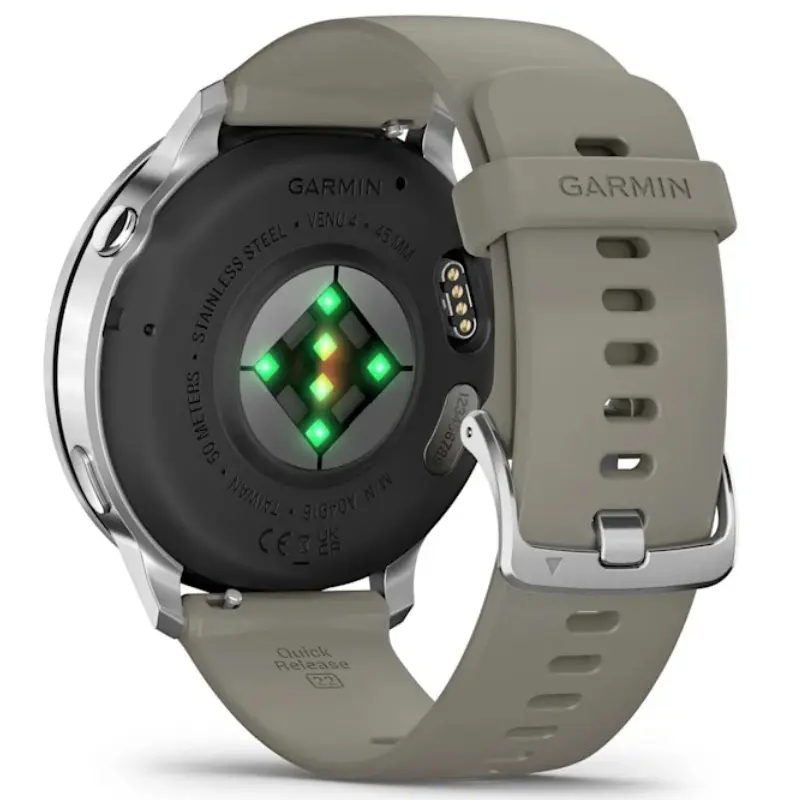 Смарт часы Garmin Venu 4 45 mm Silver with Silver Gray Silicone Band (010-03014-01/41)