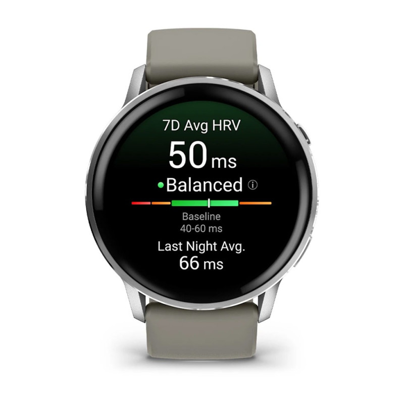 Смарт часы Garmin Venu 4 45 mm Silver with Silver Gray Silicone Band (010-03014-01/41)