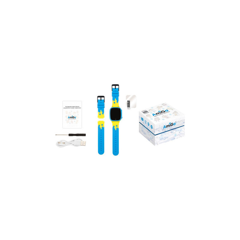Смарт часы AmiGo GO008 MILKY Glory Blue/Yellow