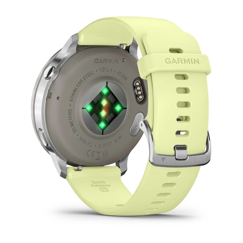 Смарт часы Garmin Venu 4 45 mm Silver with Citron Silicone Band (010-03014-02/42)