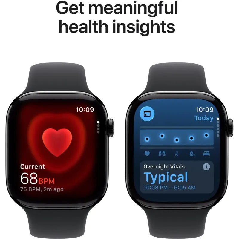 Смарт часы Apple Watch Series 11 GPS 42mm Jet Black Alu. Case w. Black S. Band - S/M (MEQT4)