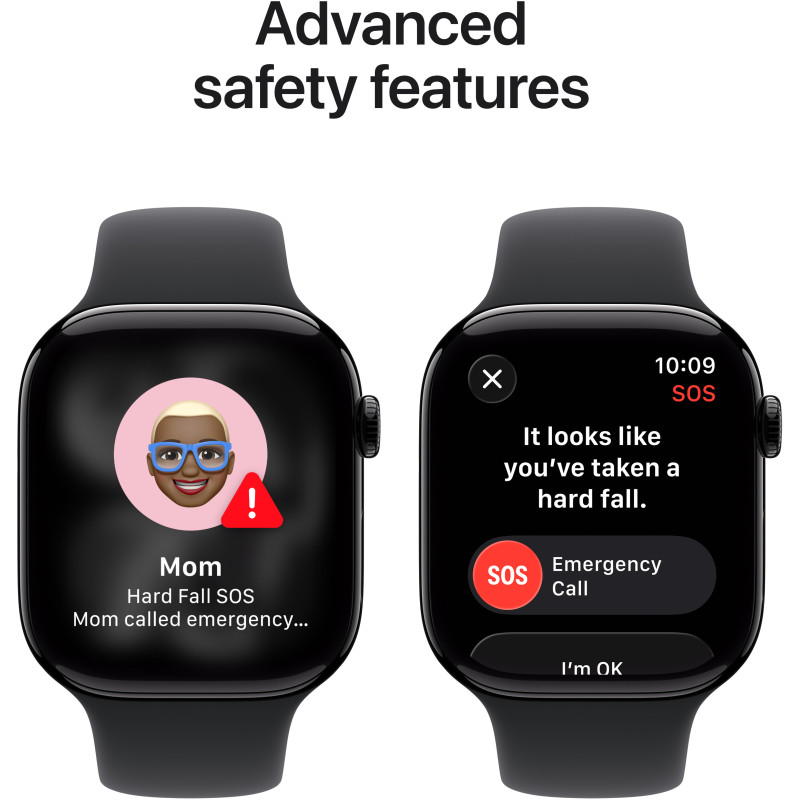 Смарт годинник Apple Watch Series 11 GPS 46мм Jet Black Alu. Case w. Black S. Band - M/L (MEUX4RK/A)