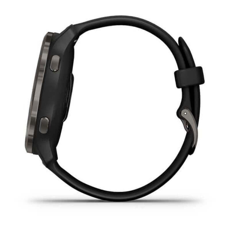 Смарт часы Garmin Venu 2 Slate with Black Leather Band (010-02430-21)