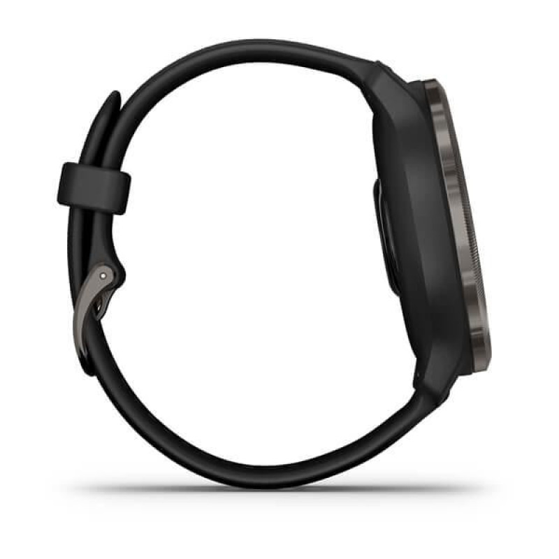 Смарт часы Garmin Venu 2 Slate with Black Leather Band (010-02430-21)