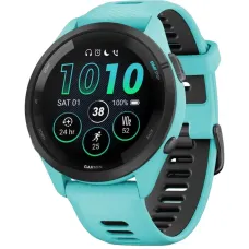 Смарт часы Garmin Forerunner 265 Black Bezel with Aqua Case and Aqua/Black Silicone Band (010-02810-12)
