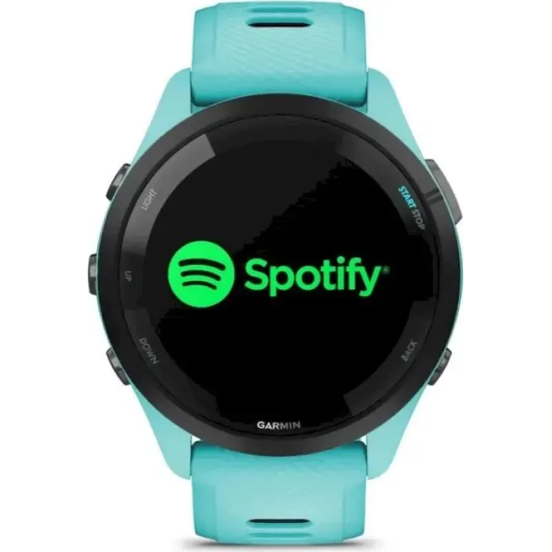 Смарт часы Garmin Forerunner 265 Black Bezel with Aqua Case and Aqua/Black Silicone Band (010-02810-12)