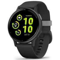 Смарт годинник Garmin vivoactive 5 Slate Aluminum Bezel with Black Case and Silicone Band (010-02862-10/50)