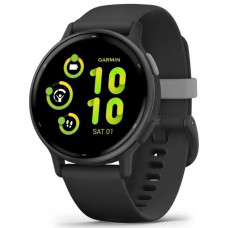 Смарт годинник Garmin vivoactive 5 Slate Aluminum Bezel with Black Case and Silicone Band (010-02862-10/50)